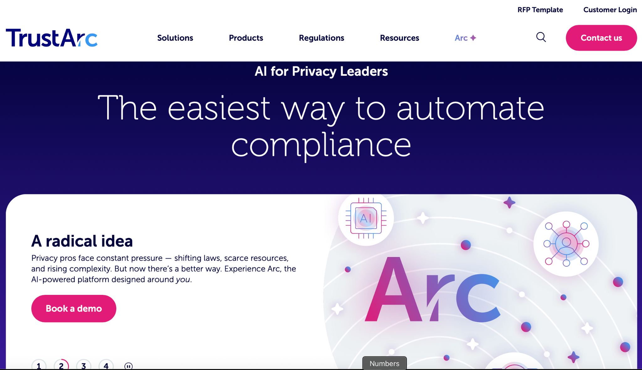 Trust Arc Homepage