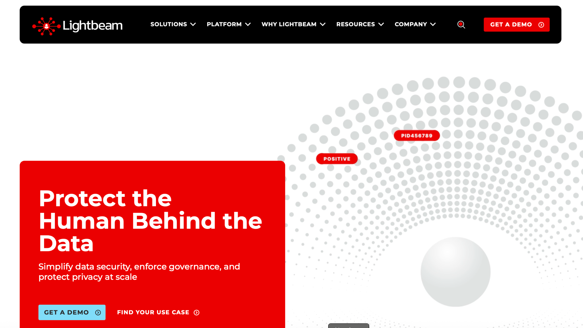 Lightbeam Homepage