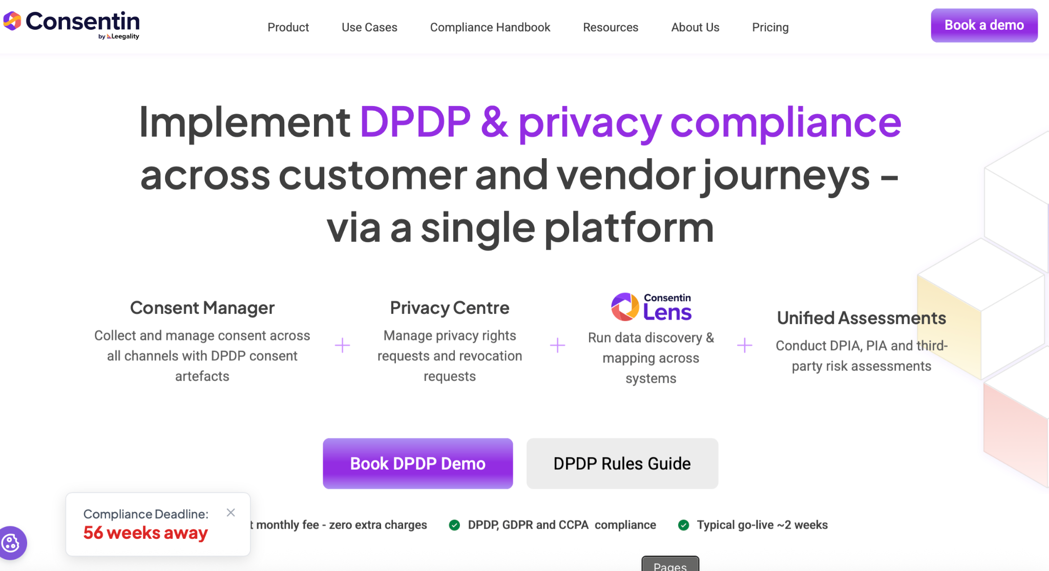Consentin Homepage