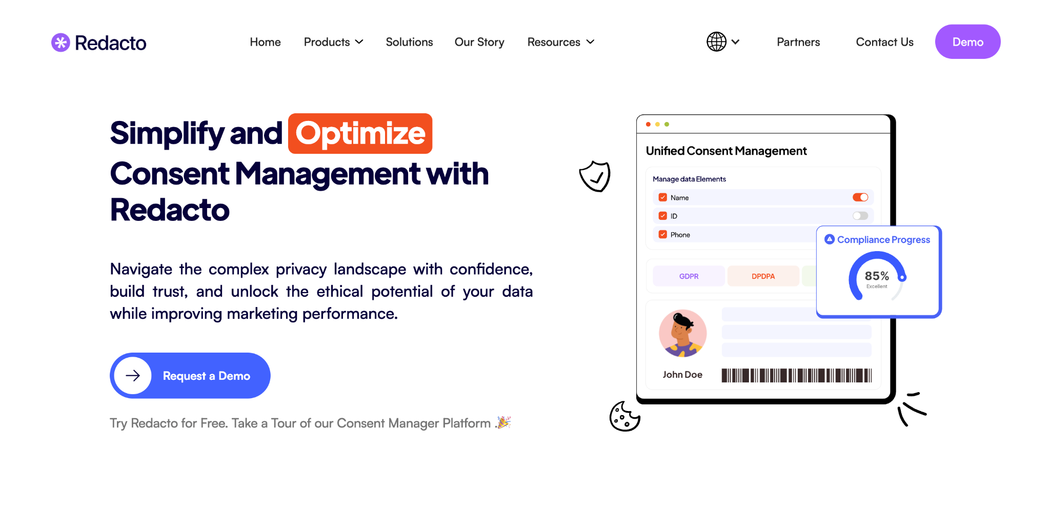 Consent management in Redacto