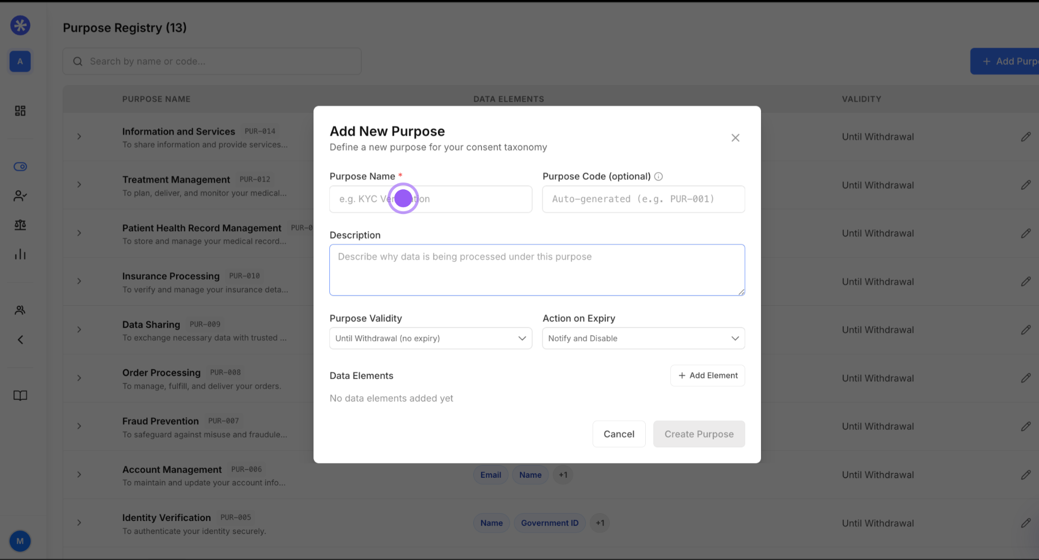 Consent management in Redacto
