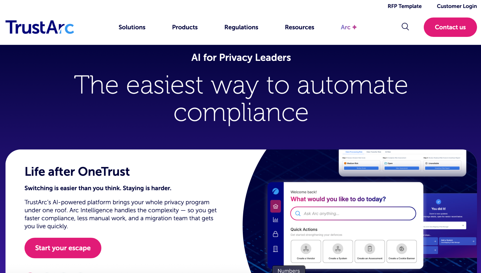 TrustArc Homepage