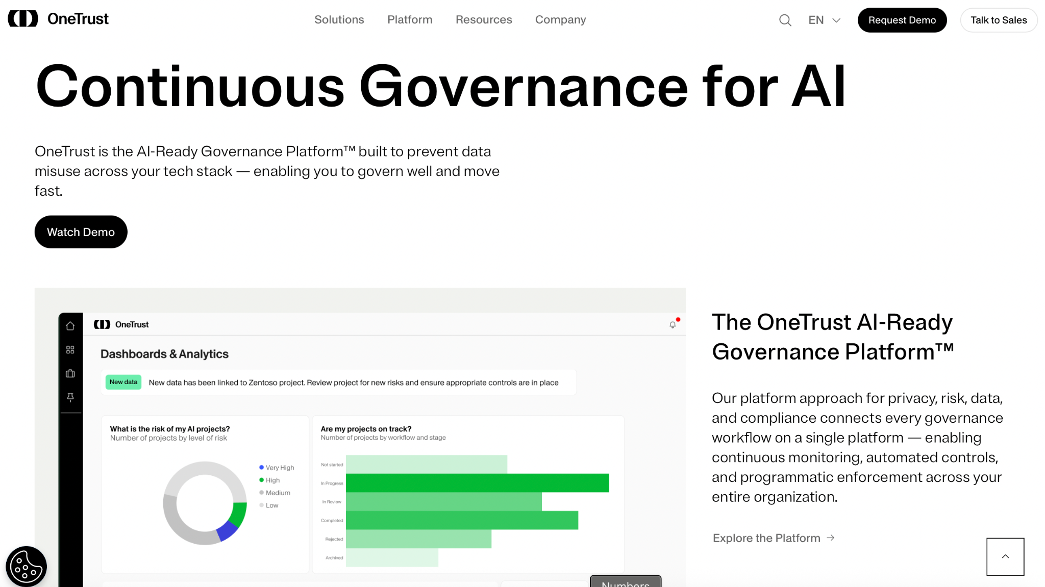 OneTrust Homepage