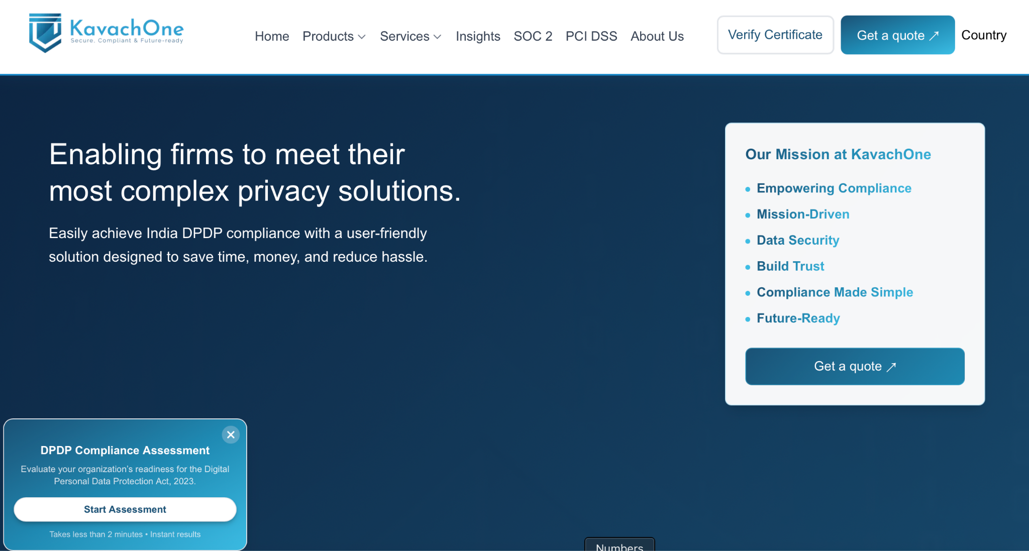 KavachOne Homepage