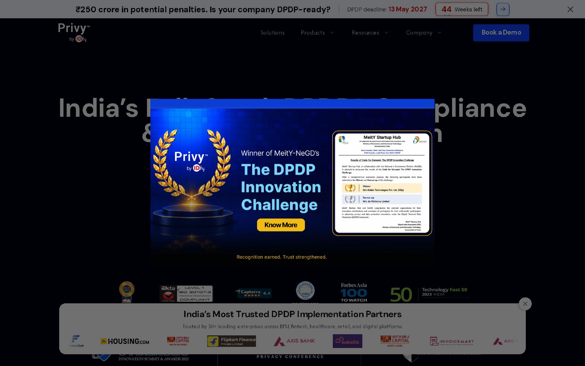 Privy by IDfy privacy governance platform