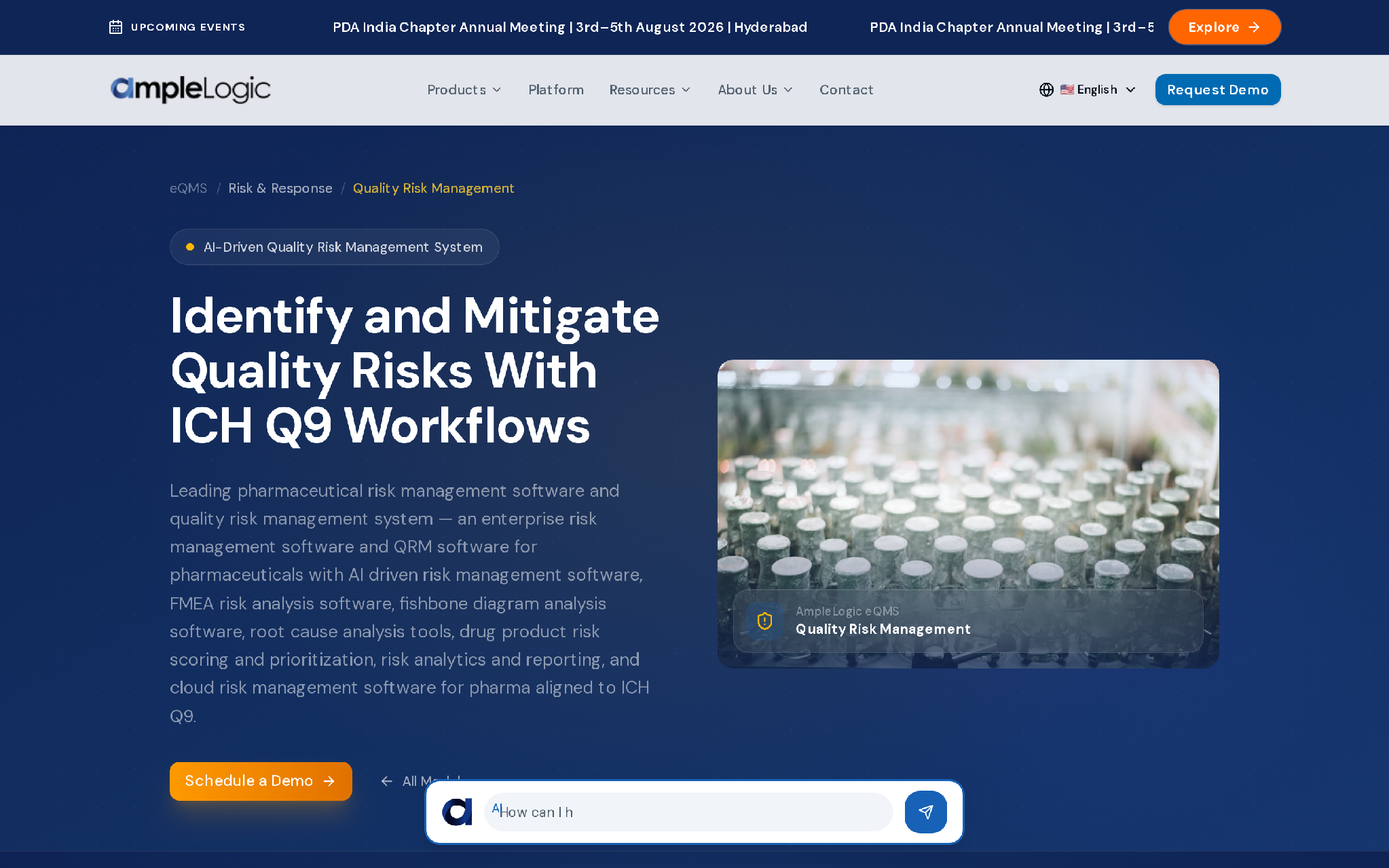 AmpleLogic quality risk management module