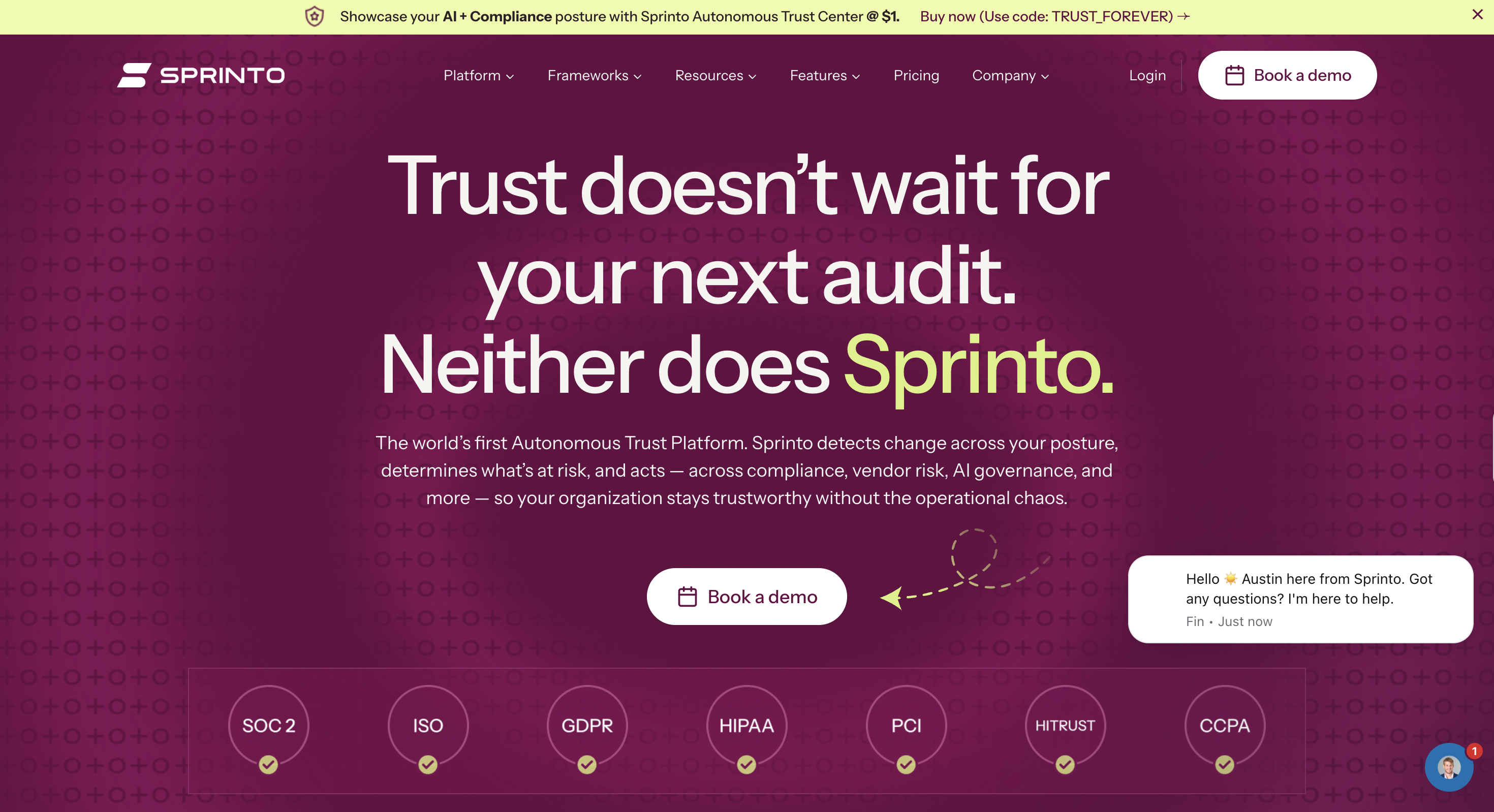 Sprinto compliance automation platform