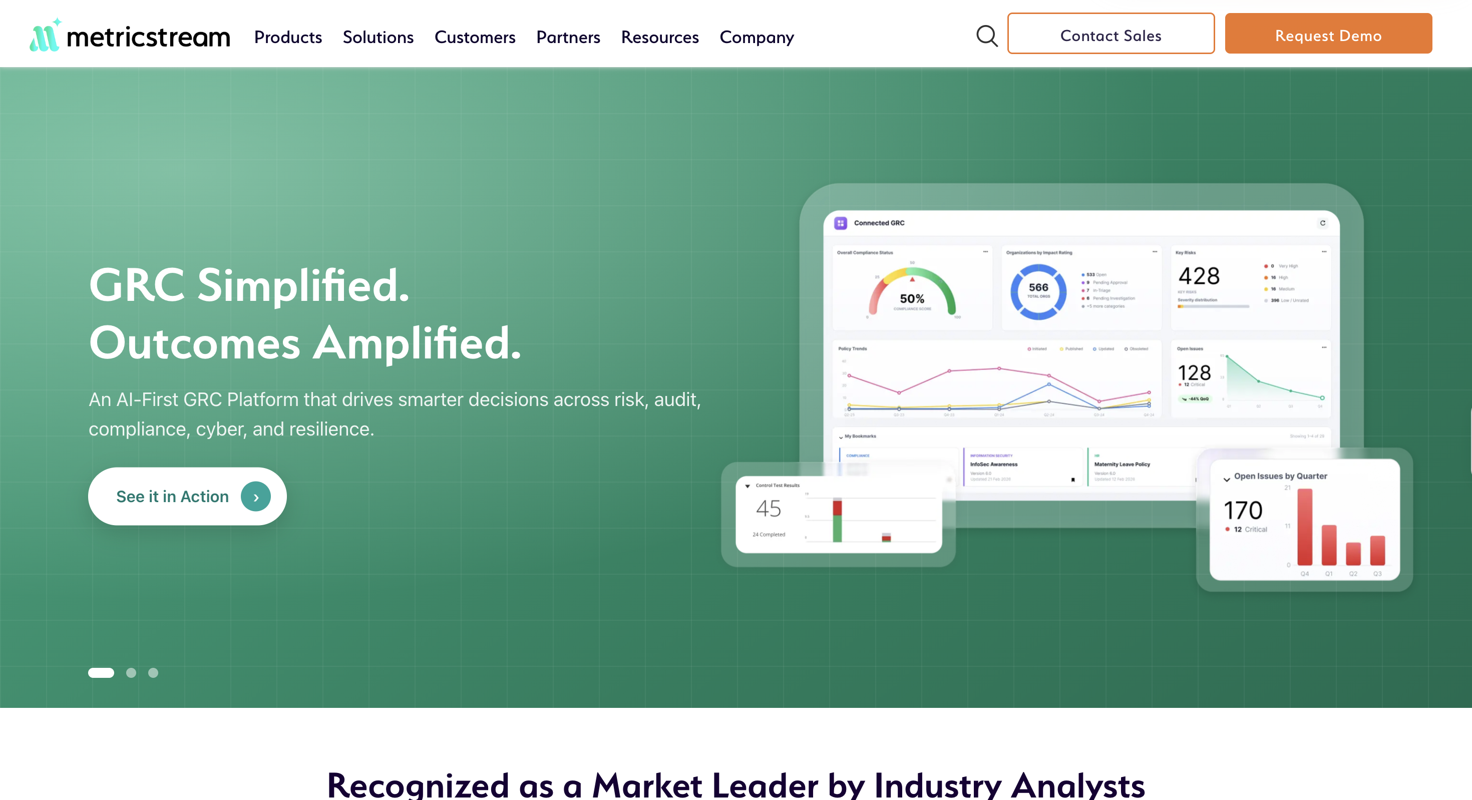 MetricStream enterprise GRC platform