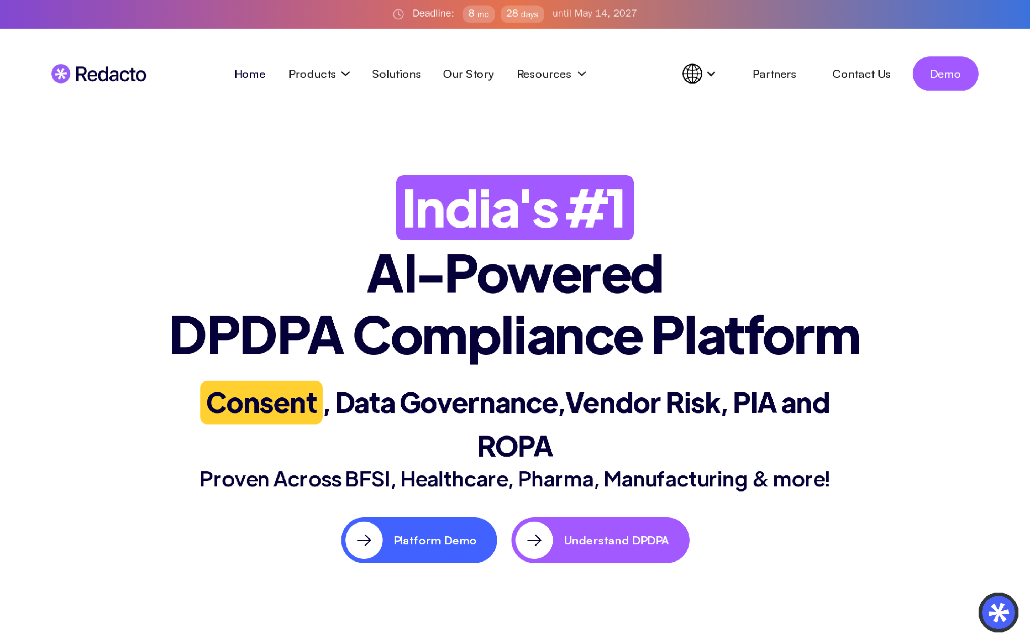 Redacto DPDPA compliance platform