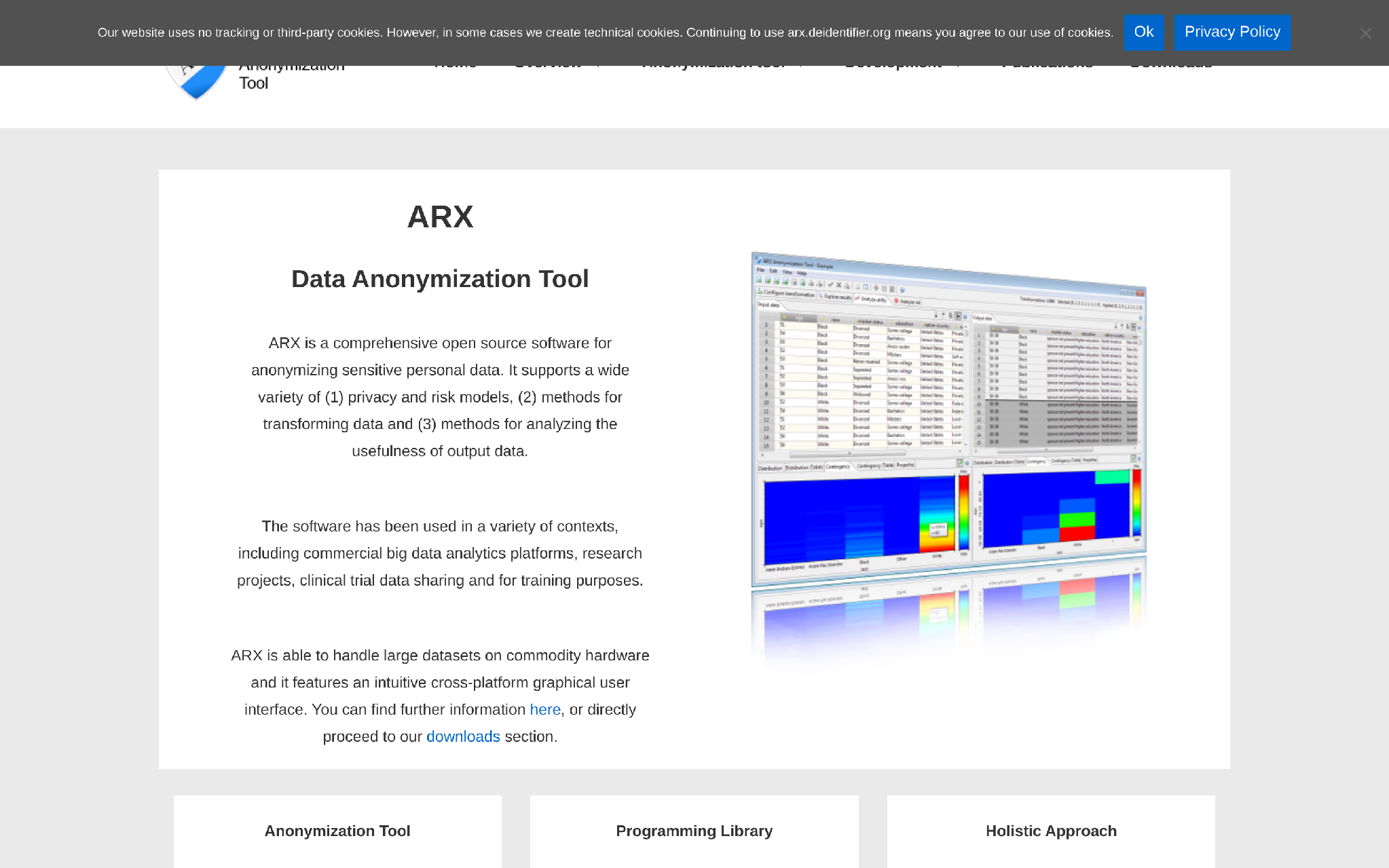 ARX data anonymization tool