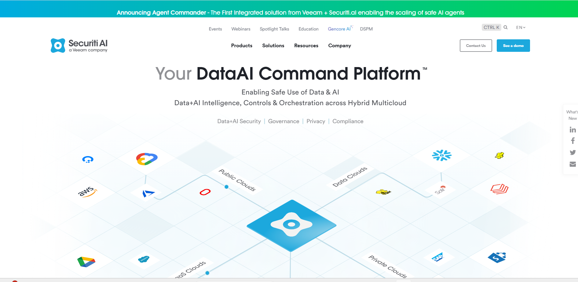 Securiti homepage