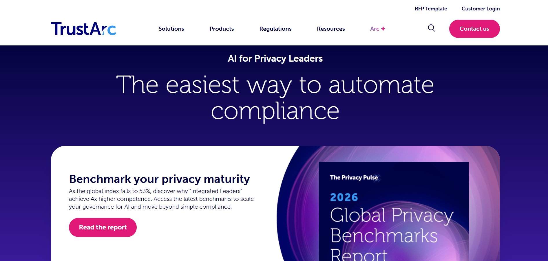TrustArc homepage