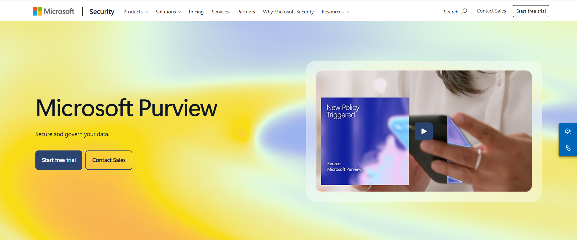Microsoft Purview data security and governance platform
