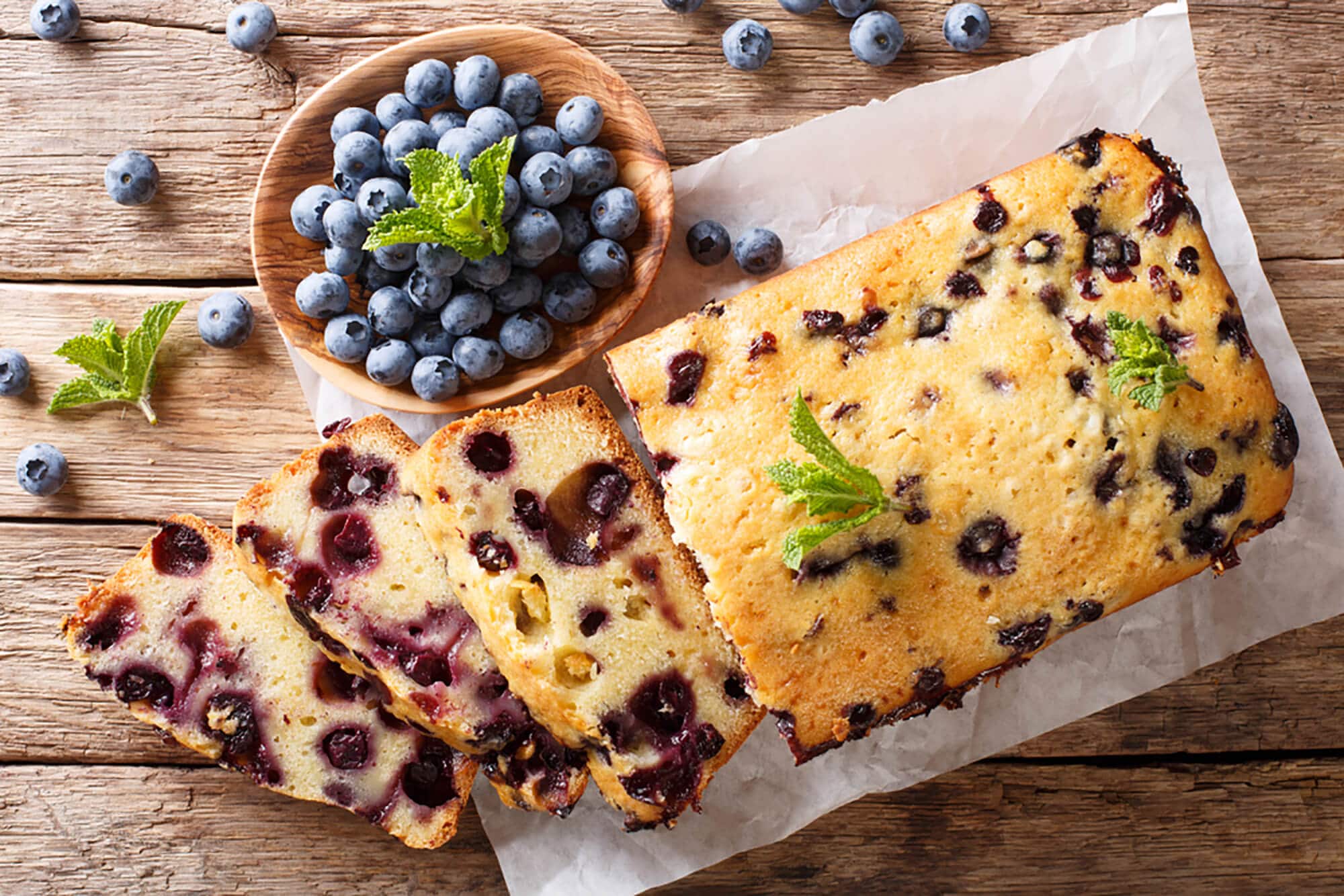 Banaanileipä Mustikoilla