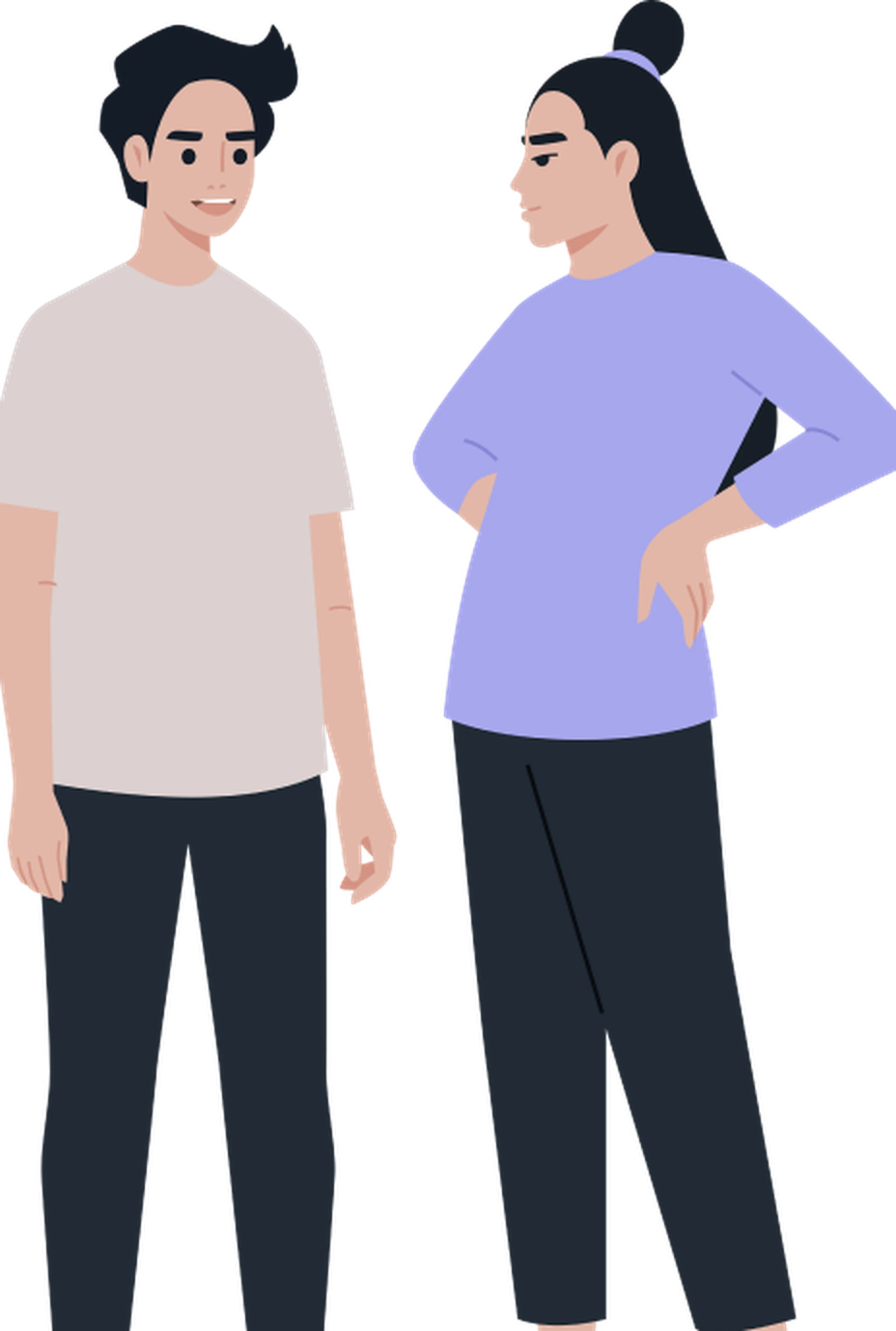 Two adults standing together