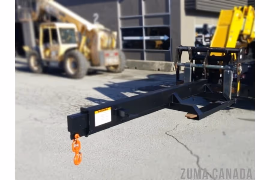 10K adjustable truss jib boom mounted on telehandler in Canada