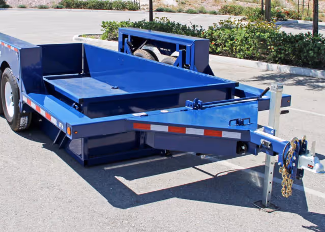 Airtow UT16-14 drop-deck trailer front angle in Canada