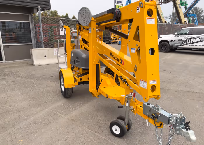 Haulotte 3522A boom lift rear arm and frame detail in Canada