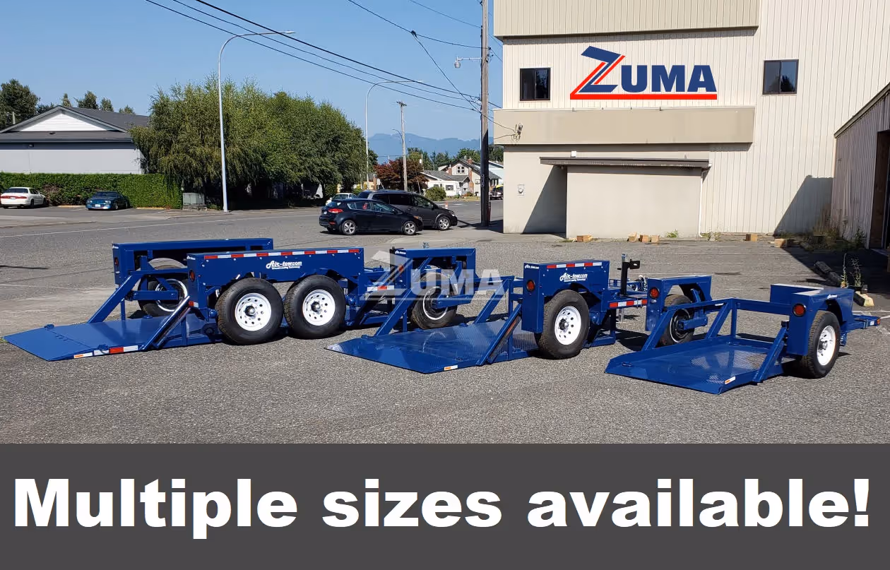 Air Tow US12-55 and other ground-level loading trailers with decks lowered.