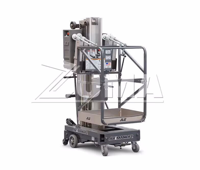 White background image of new JLG 25AM vertical personnel lift