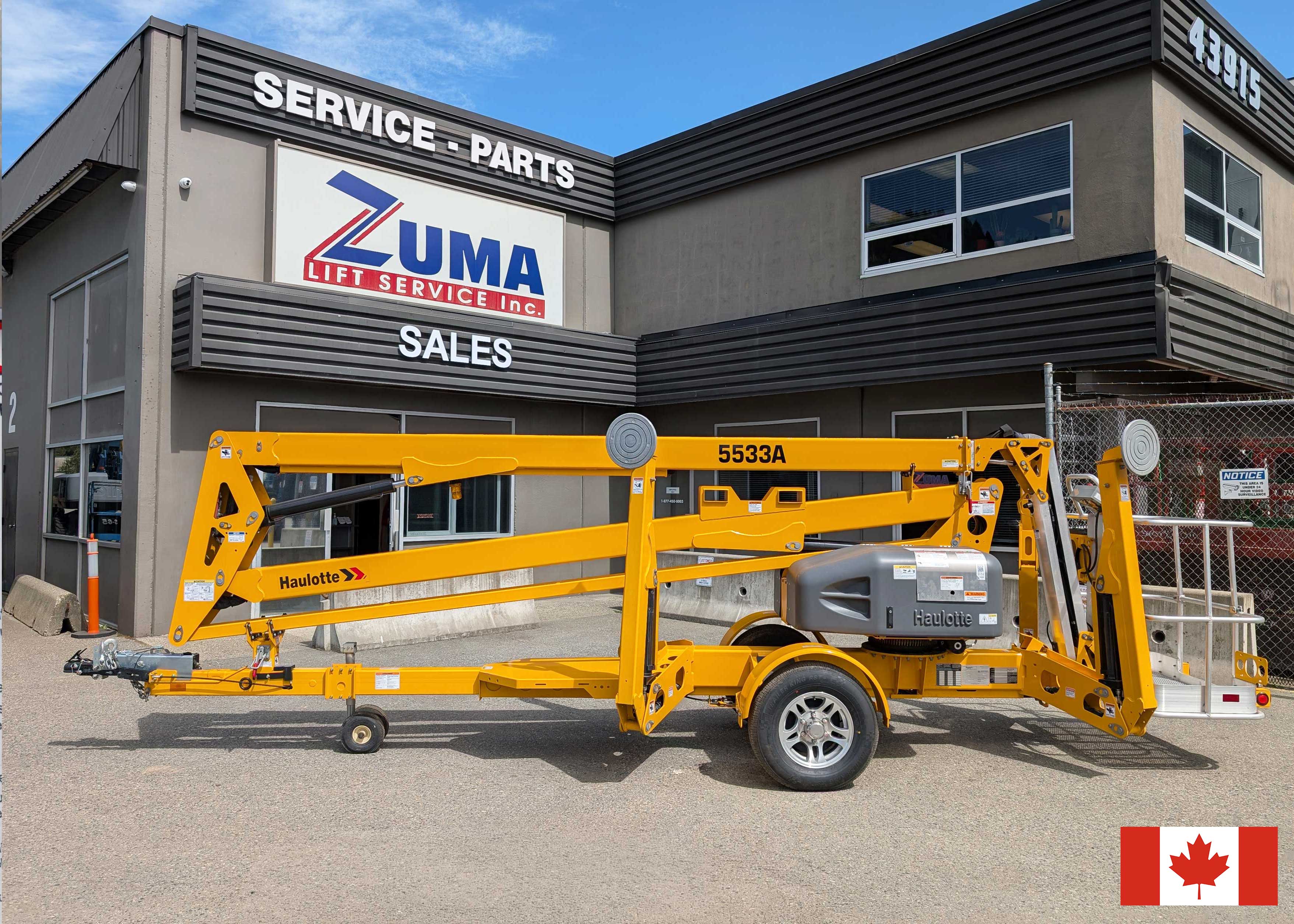 NEW 2025 Haulotte 5533A Towable Boom Lift (Eastern Canada)
