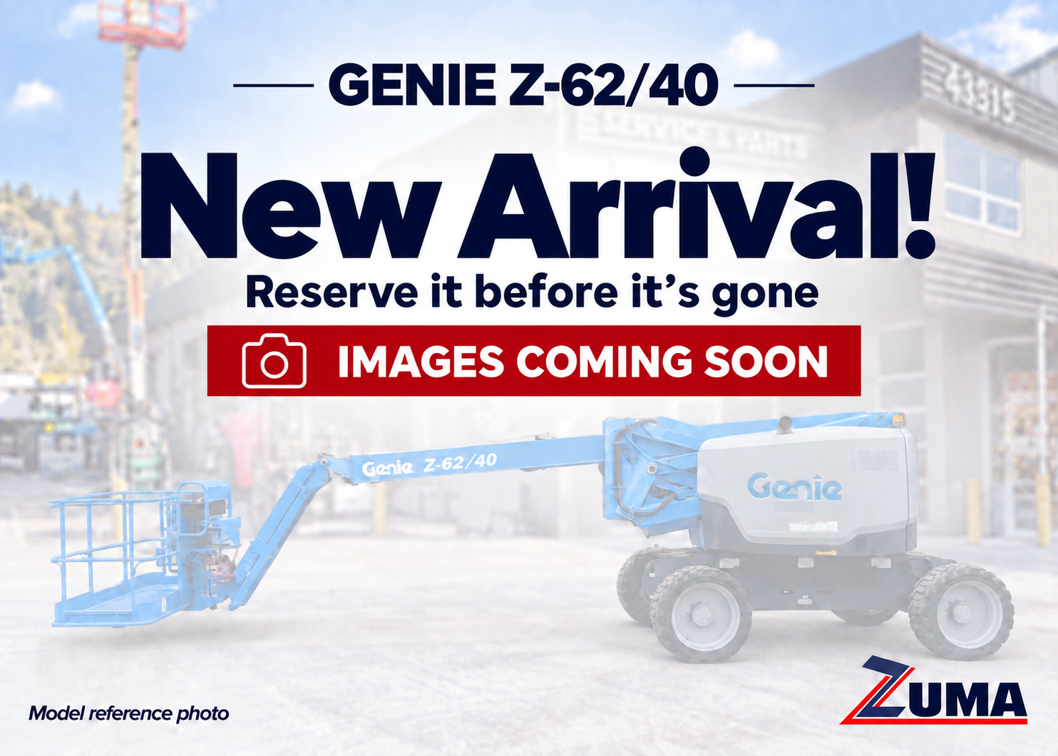 2016 Genie Z-62/40 Boom Lift