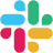 Slack logo with stylized multicolored intersecting shapes in green, blue, yellow, and red.