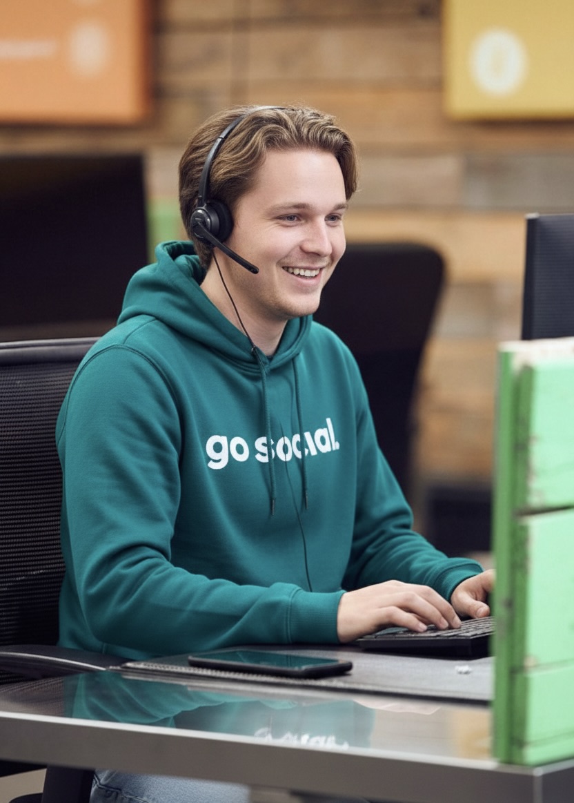 Teamlid Go Social klantensupport