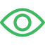 Green eye icon with a circular iris and pupil.