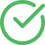Green check mark icon indicating success or approval.