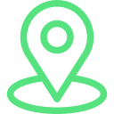 Green map location marker icon.