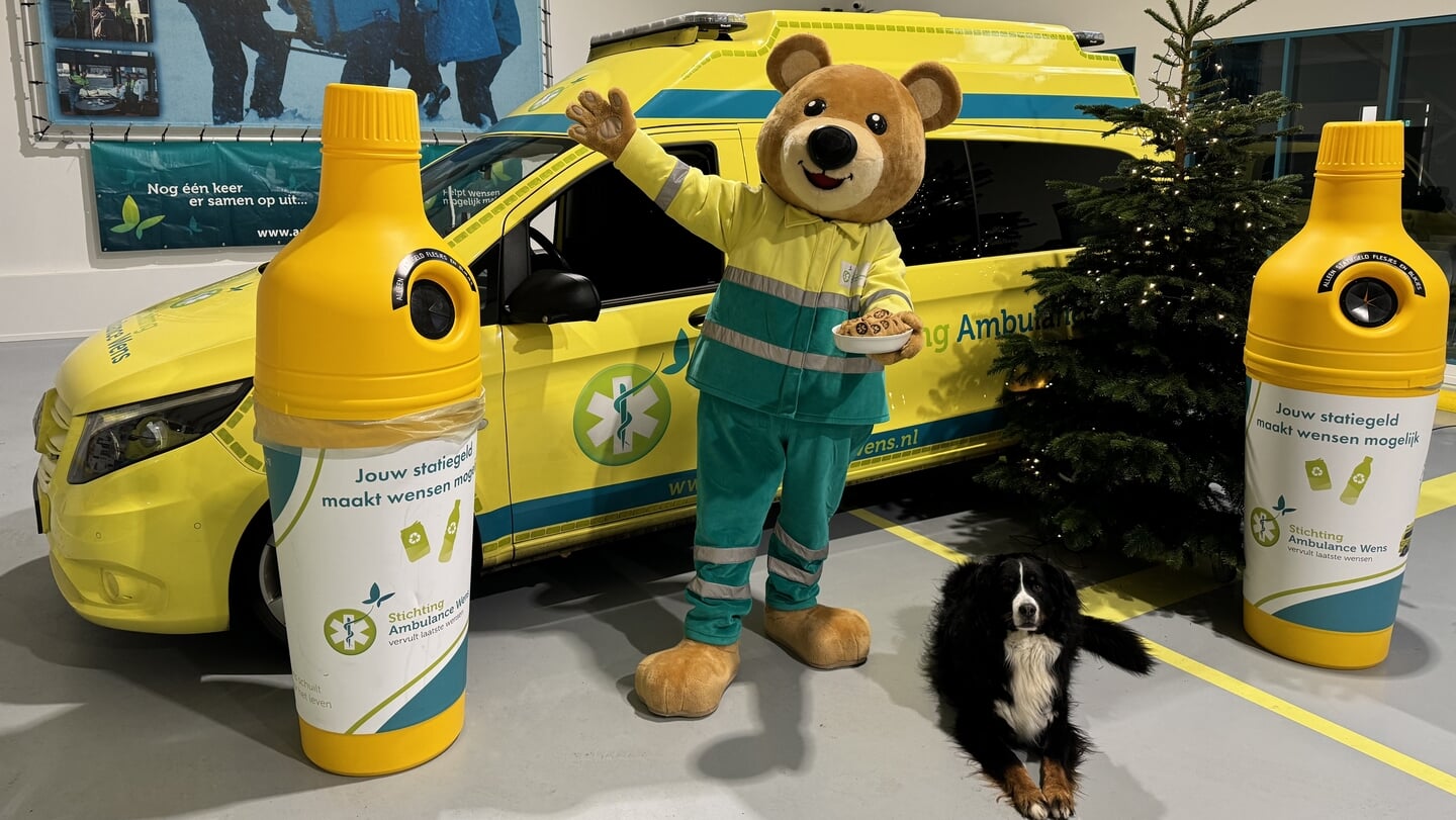 Foto van stichting ambulancewens met een bewustwordingsactie