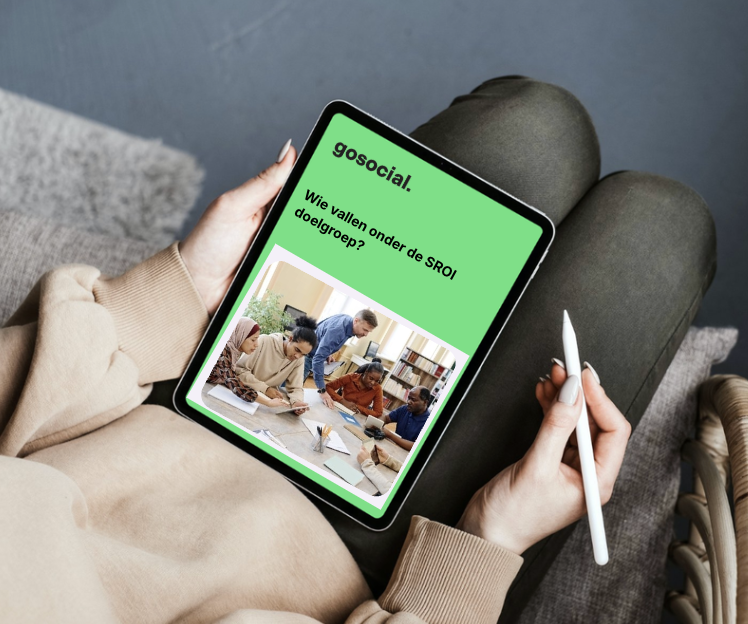 Een blo die wordt weergegeven op een Ipad waarop staat wie er allemaal onder de SROI doelgroep vallen