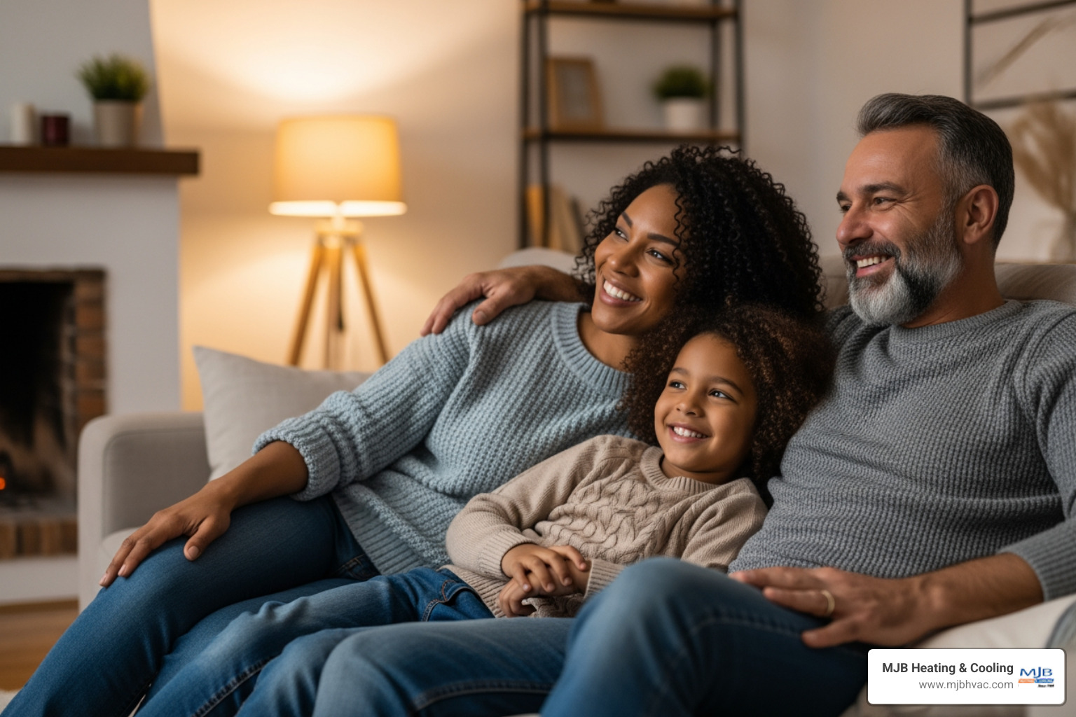 comfortable family in warm living room - furnace installation affordable in derby, ks comfortable family in warm living room - furnace installation affordable in derby, ks