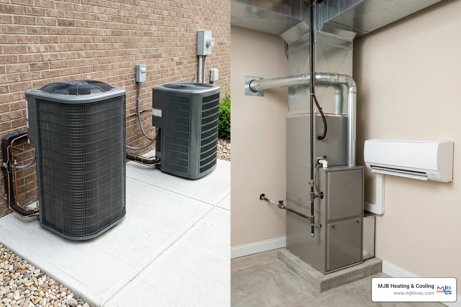 Infographic showing average lifespans of gas furnaces, central ACs, heat pumps, and mini-splits in Kansas - average lifespan Infographic showing average lifespans of gas furnaces, central ACs, heat pumps, and mini-splits in Kansas - average lifespan