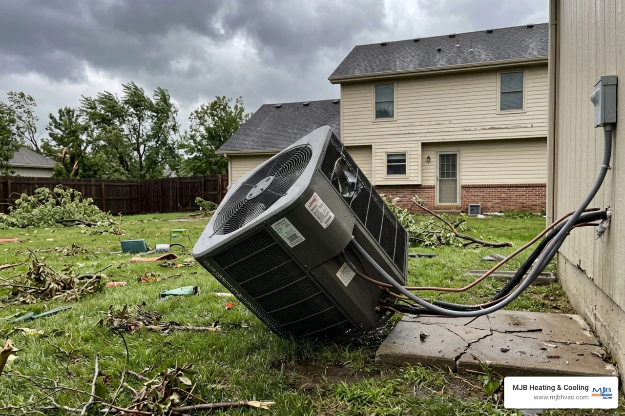 How Tornadoes and Hail Damage HVAC Equipment