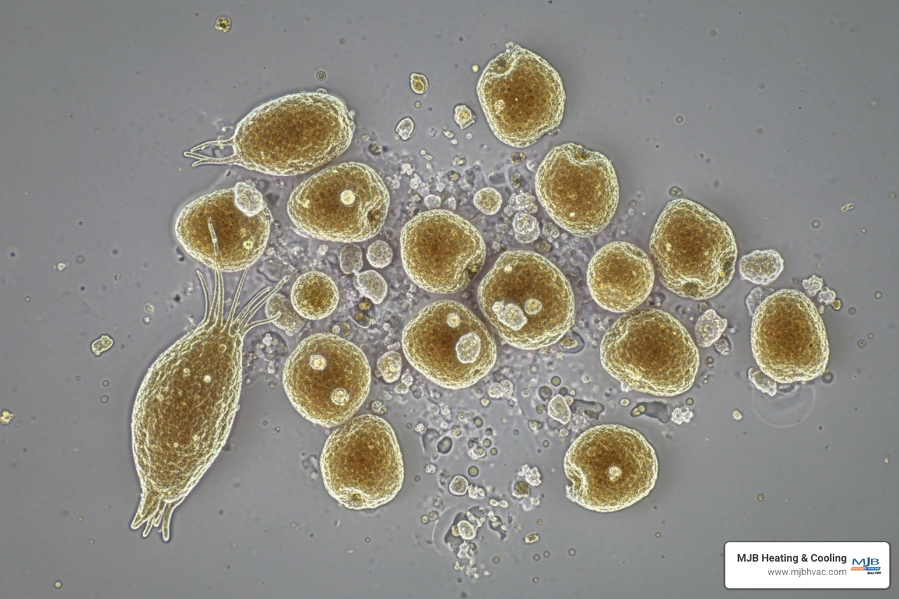 microscopic view of prairie dust and pollen particles common in Central Kansas microscopic view of prairie dust and pollen particles common in Central Kansas