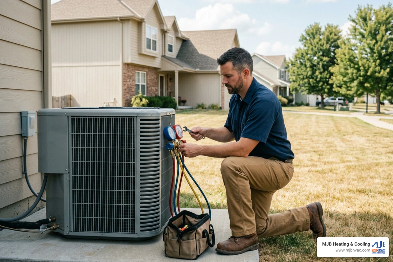 Outdoor condenser unit maintenance in Kansas Outdoor condenser unit maintenance in Kansas