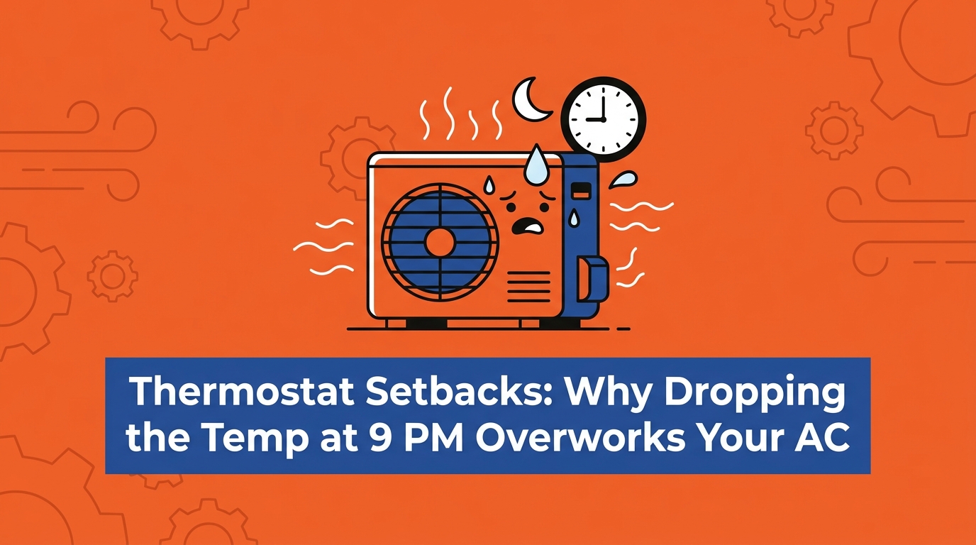 Thermostat Setbacks: Why Dropping the Temp at 9 PM Overworks Your AC