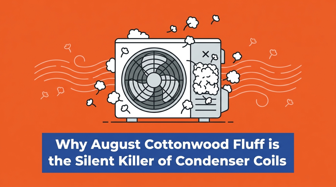 Why August Cottonwood Fluff is the Silent Killer of Condenser Coils