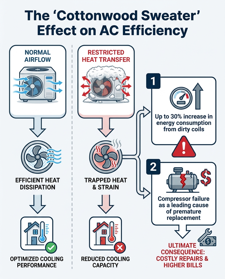 The 'Cottonwood Sweater' Effect on AC Efficiency