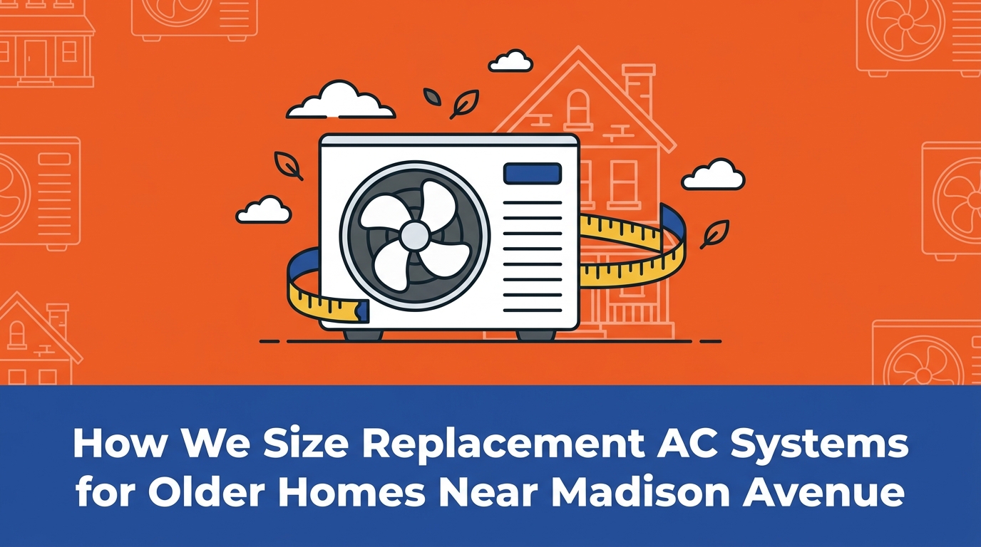 How We Size Replacement AC Systems for Older Homes Near Madison Avenue
