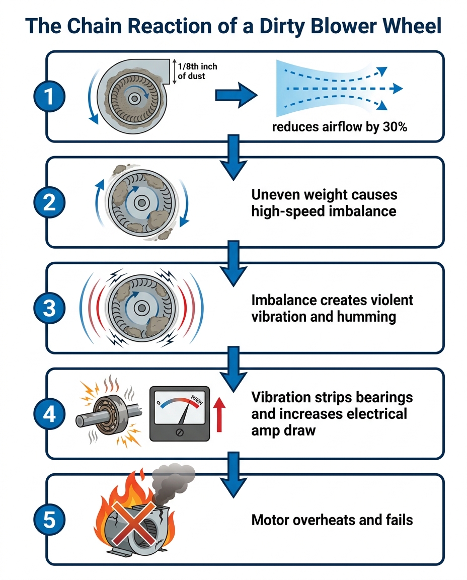 The Chain Reaction of a Dirty Blower Wheel