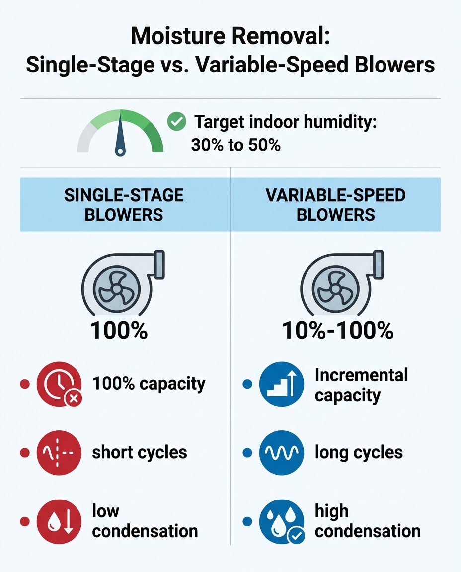 Moisture Removal: Single-Stage vs. Variable-Speed Blowers