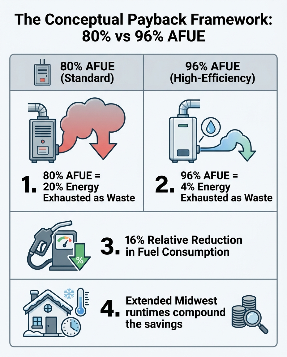The Conceptual Payback Framework: 80% vs 96% AFUE