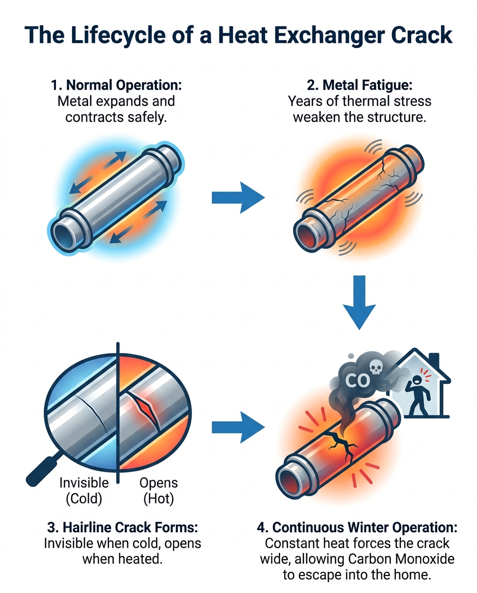 The Lifecycle of a Heat Exchanger Crack