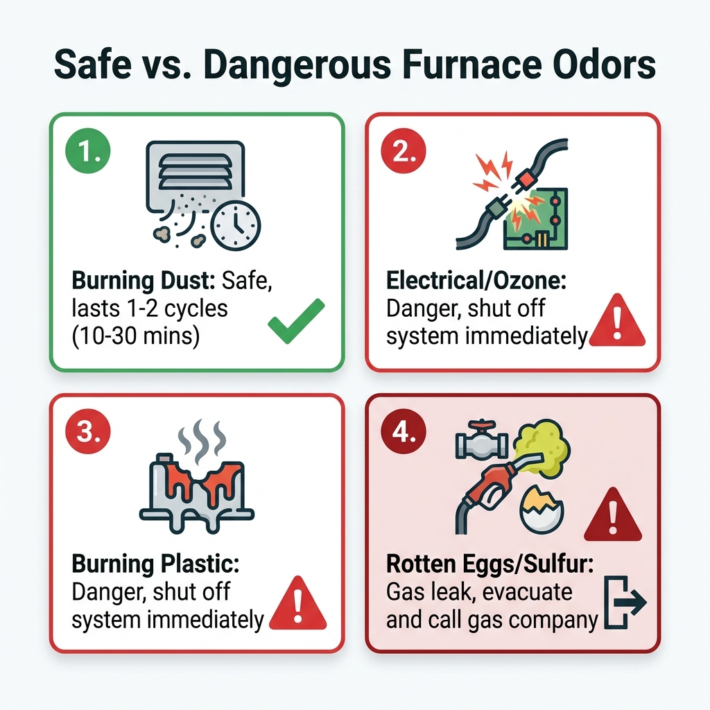 Safe vs. Dangerous Furnace Odors