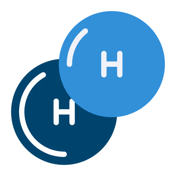 illustration hydrogen molecule icon 