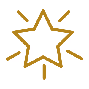 gold shining star icon
