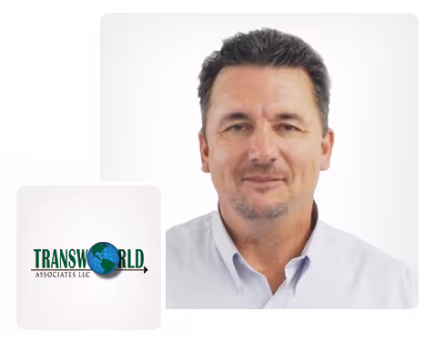 headshot of Lee Donnell and Transworld associates logo